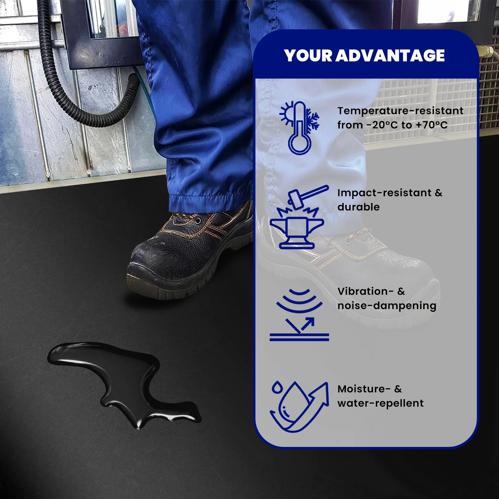 Heavy-Duty Reinforced SBR Rubber Sheet 1-Ply Fabric Insert High-Strength, Flexible & Tear-Resistant Ideal for Gaskets, Seals, Industrial & Mechanical Applications - Image 3